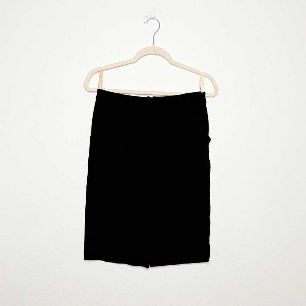 A New Day Women's Black Pencil Skirt with Gold Zipper Size 6